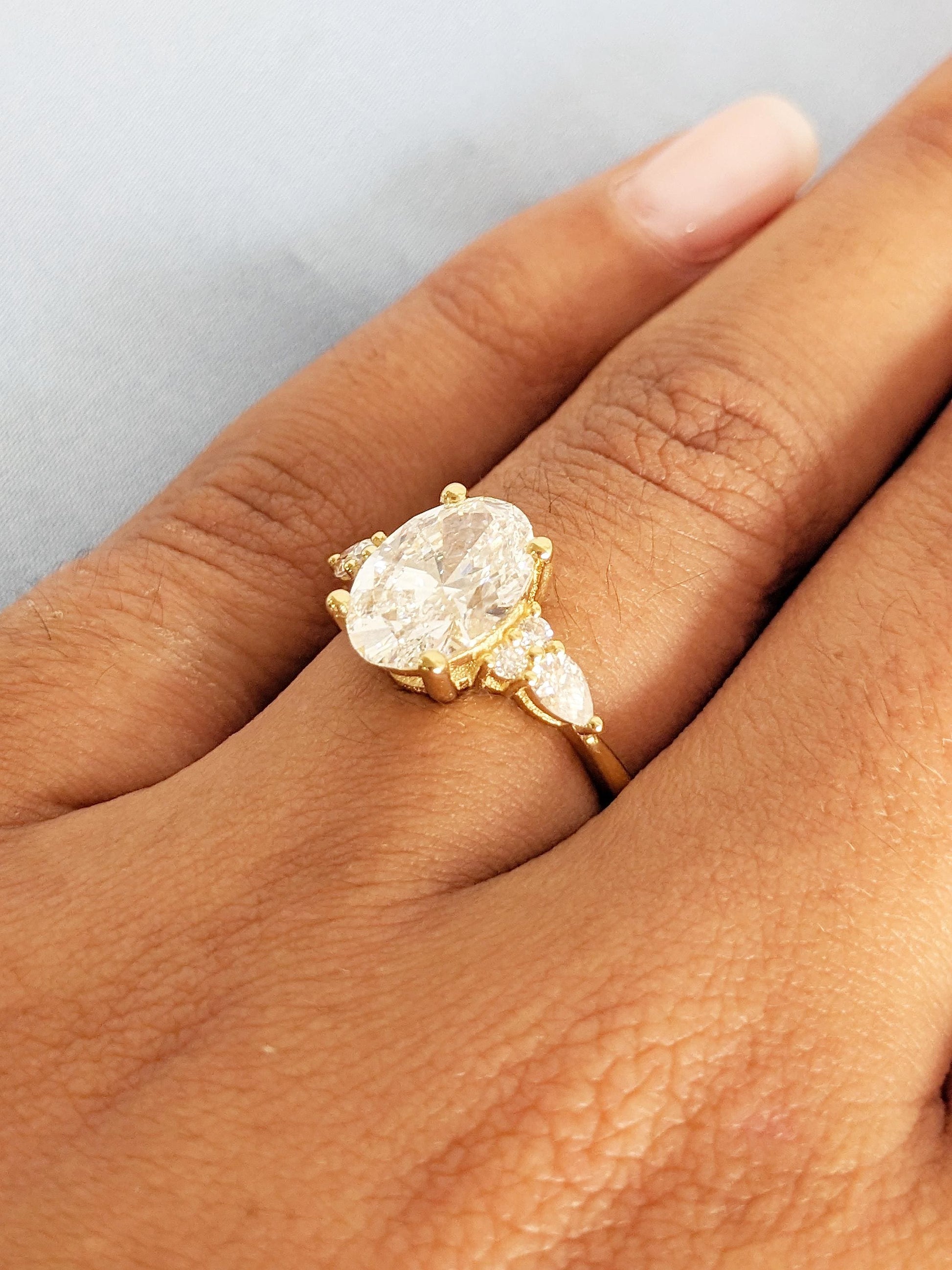 1.2 CT Round Solitaire Moissanite Engagement Ring