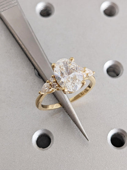 1.2 CT Round Solitaire Moissanite Engagement Ring