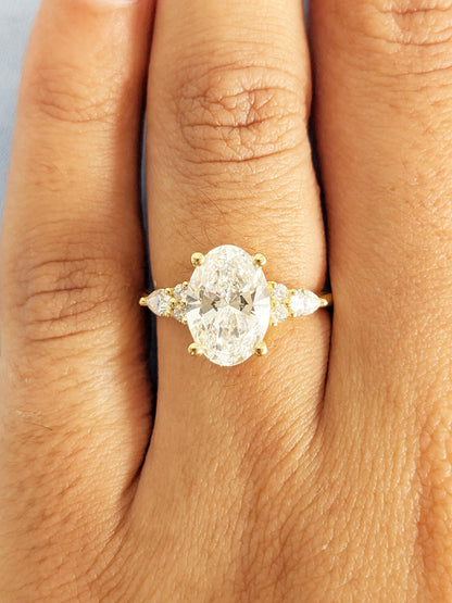 1.2 CT Round Solitaire Moissanite Engagement Ring