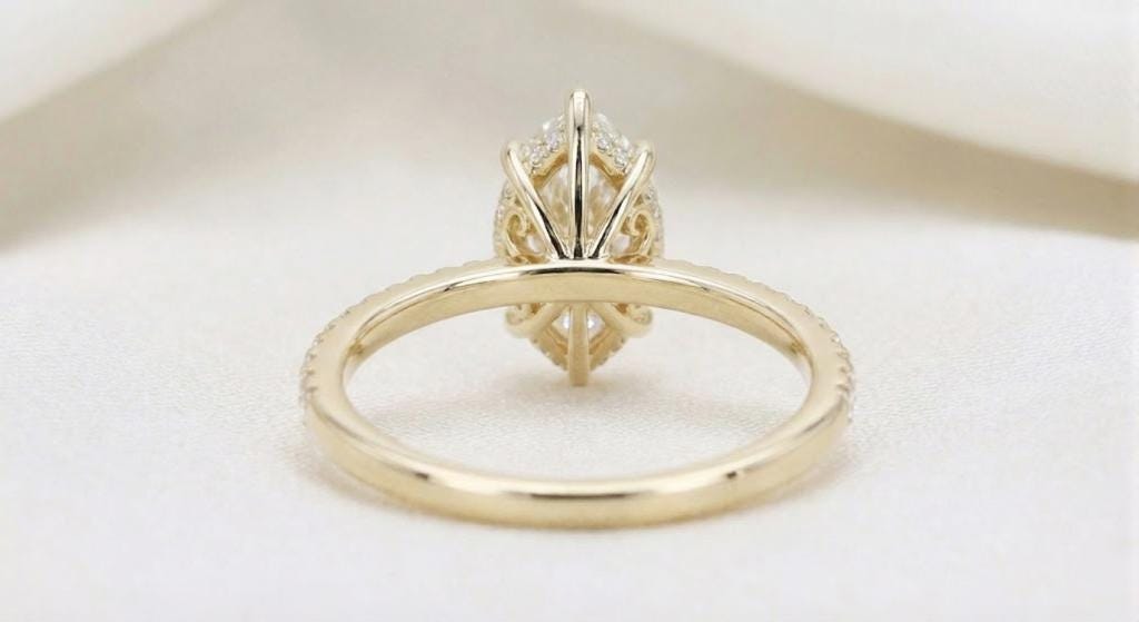 1.2 CT Round Solitaire Moissanite Engagement Ring