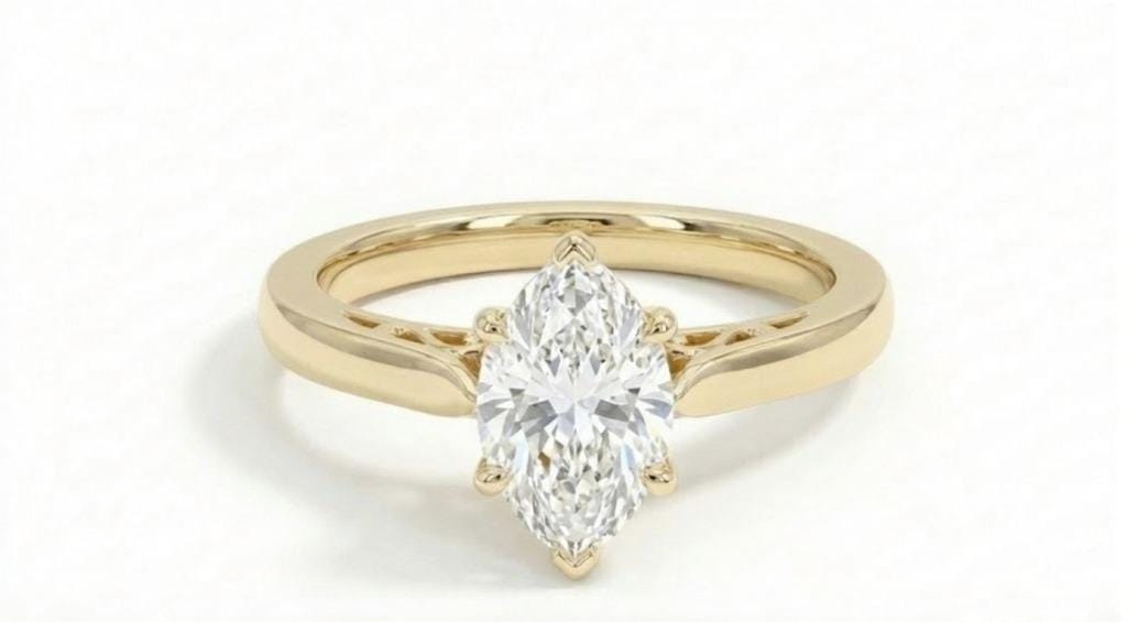 1.2 CT Round Solitaire Moissanite Engagement Ring