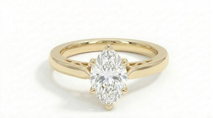 1.2 CT Round Solitaire Moissanite Engagement Ring