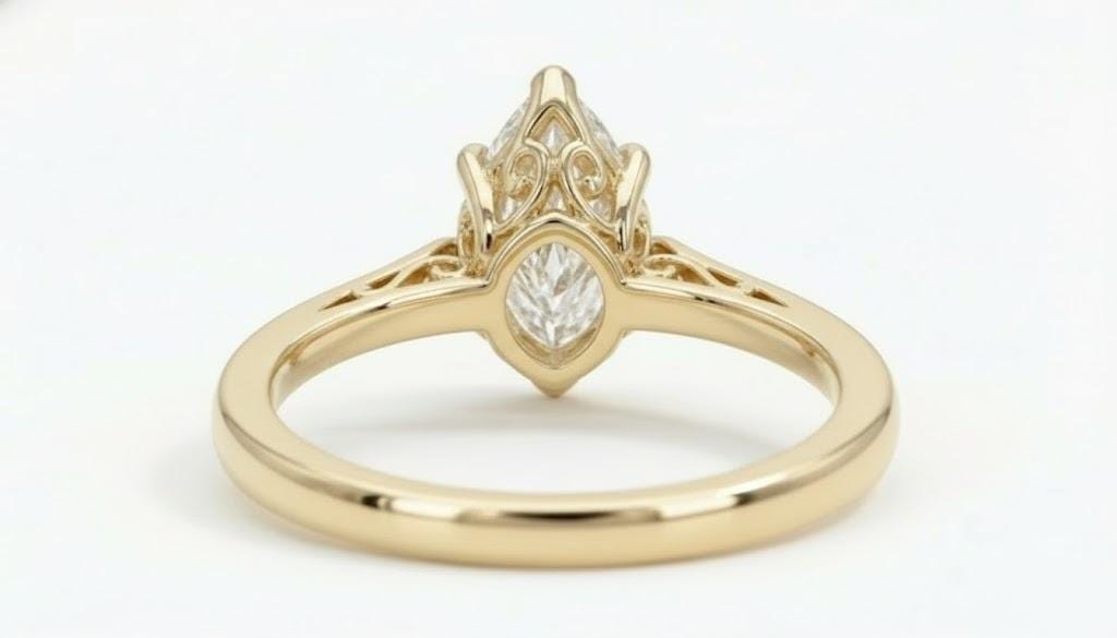 1.2 CT Round Solitaire Moissanite Engagement Ring