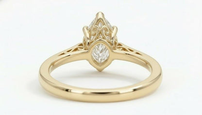 1.2 CT Round Solitaire Moissanite Engagement Ring