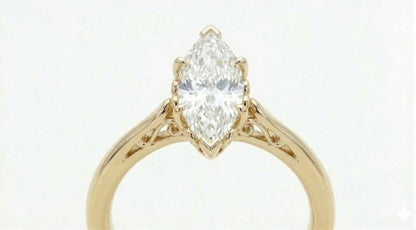 1.2 CT Round Solitaire Moissanite Engagement Ring