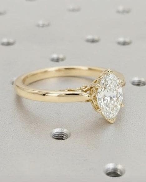 1.2 CT Round Solitaire Moissanite Engagement Ring