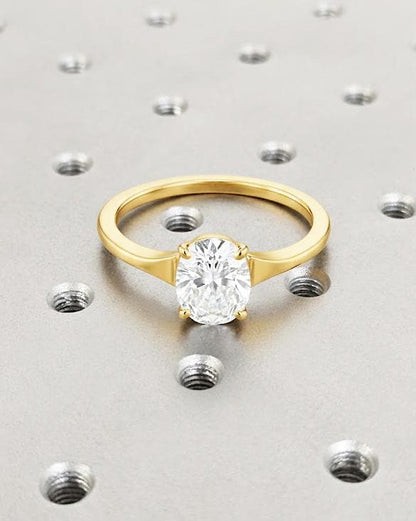 1.2 CT Round Solitaire Moissanite Engagement Ring