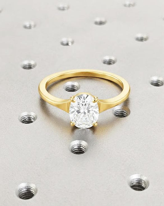 1.2 CT Round Solitaire Moissanite Engagement Ring