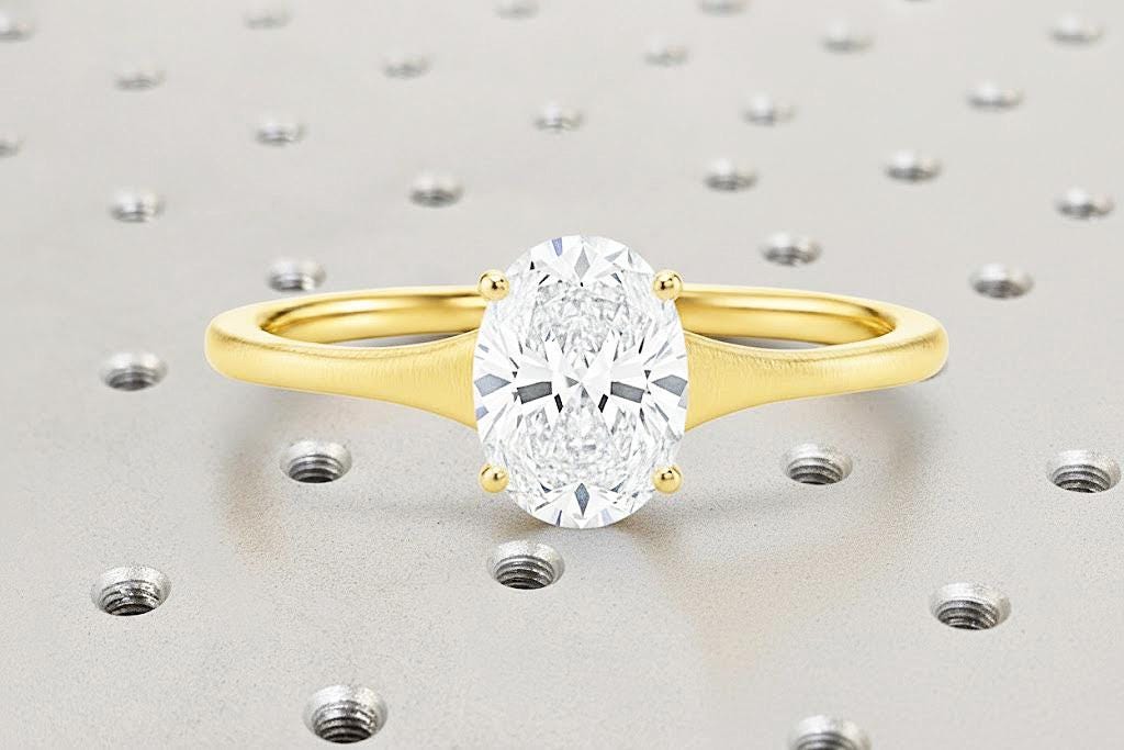 1.2 CT Round Solitaire Moissanite Engagement Ring