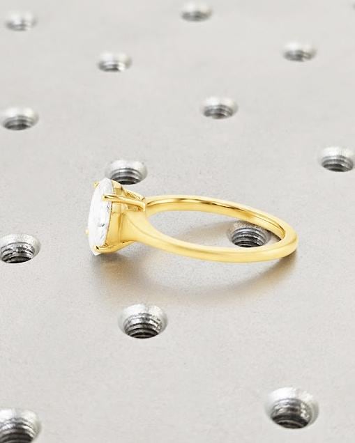 1.2 CT Round Solitaire Moissanite Engagement Ring