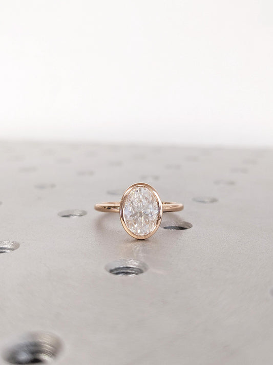 1.2 CT Round Solitaire Moissanite Engagement Ring