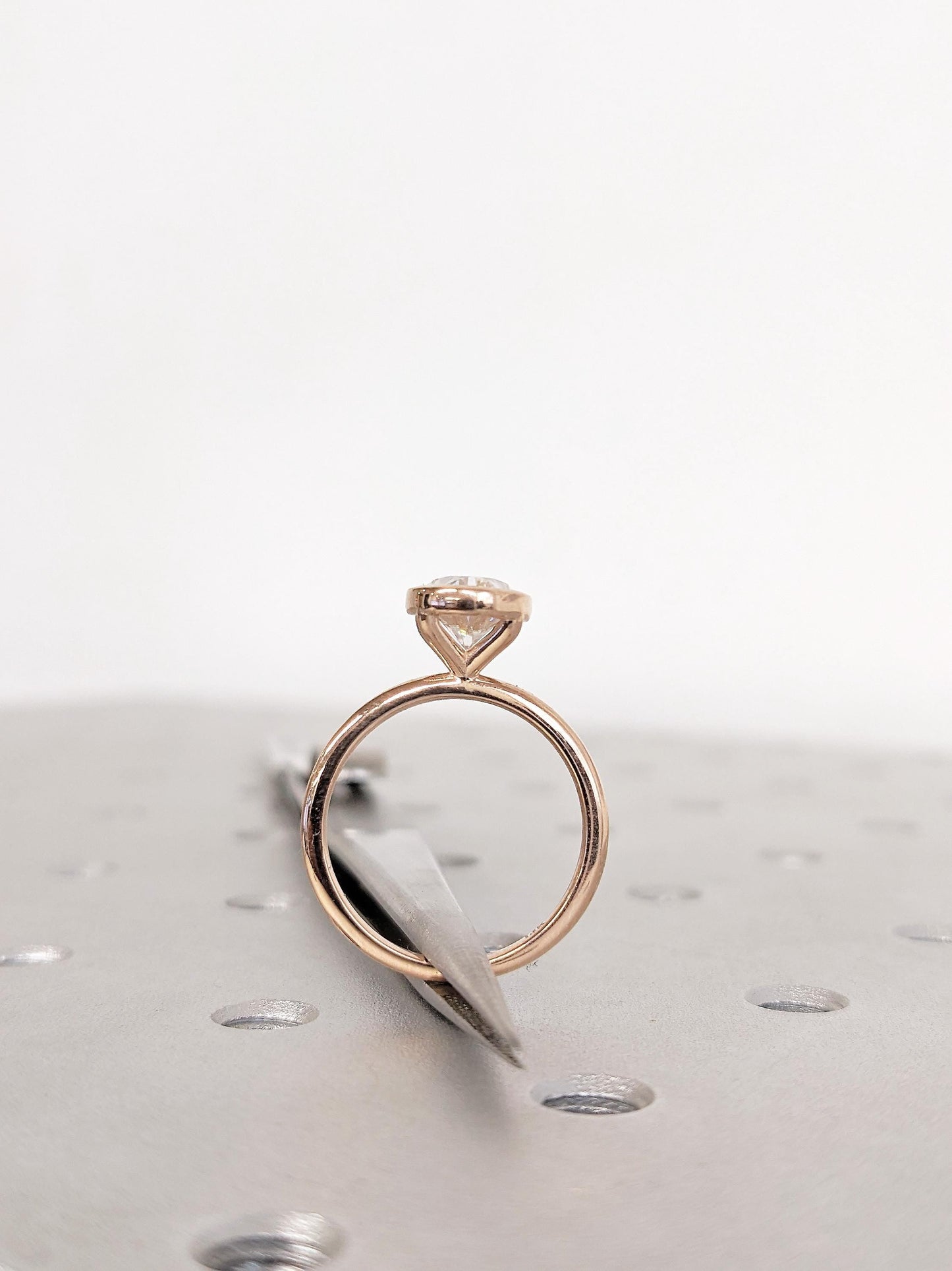 1.2 CT Round Solitaire Moissanite Engagement Ring