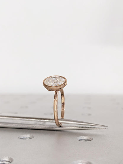1.2 CT Round Solitaire Moissanite Engagement Ring