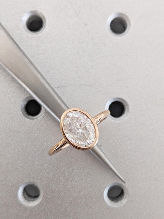 1.2 CT Round Solitaire Moissanite Engagement Ring