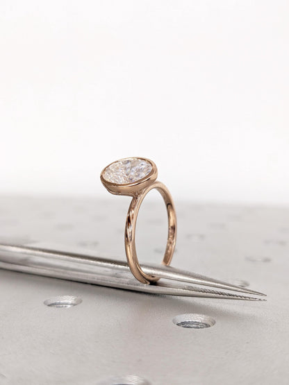 1.2 CT Round Solitaire Moissanite Engagement Ring