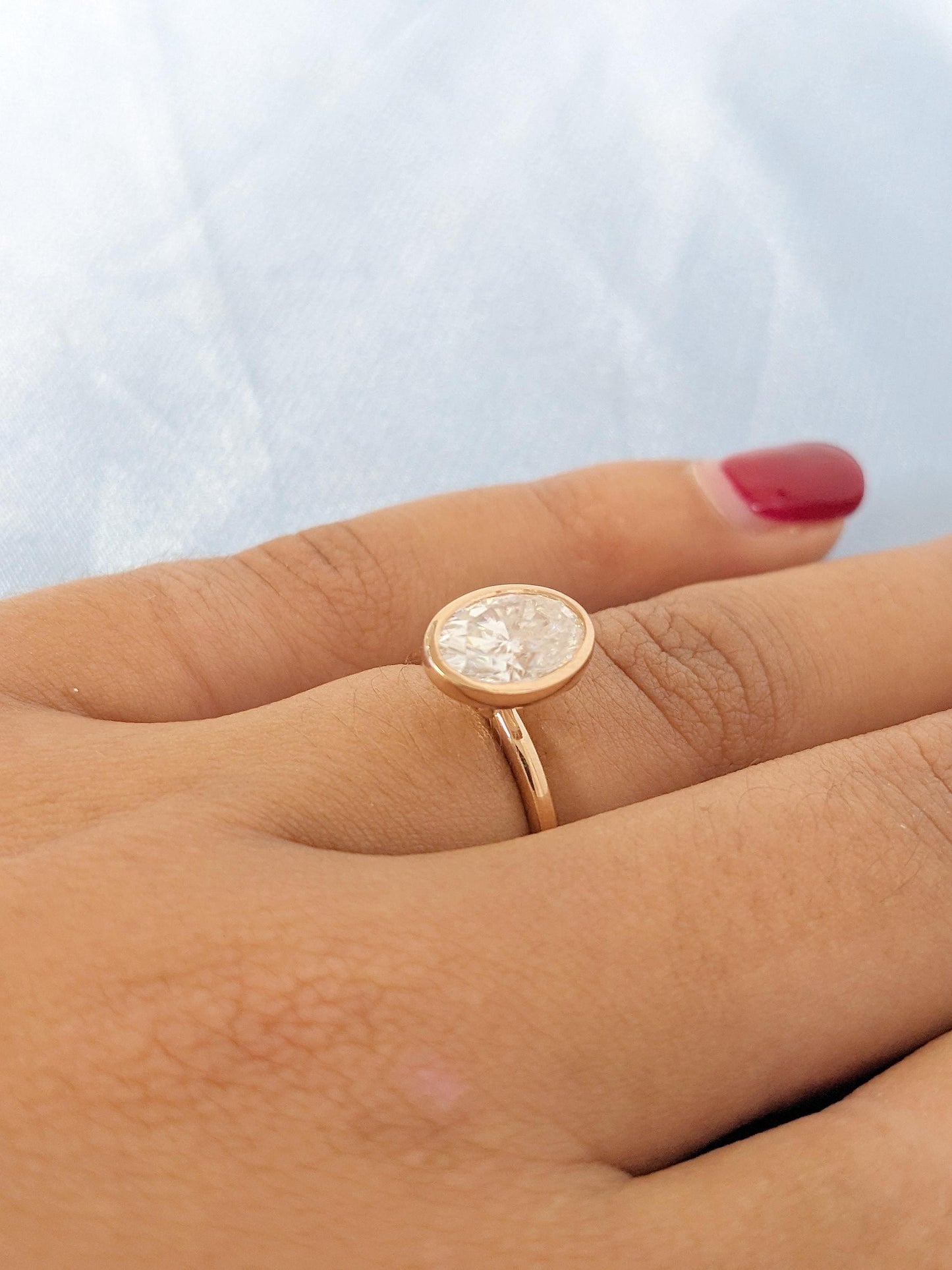 1.2 CT Round Solitaire Moissanite Engagement Ring