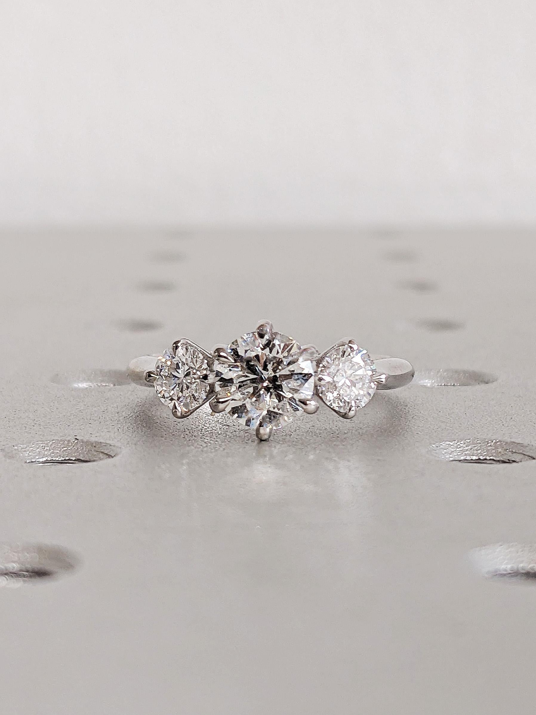 1.2 CT Round Solitaire Moissanite Engagement Ring