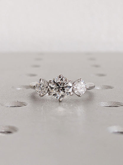 1.2 CT Round Solitaire Moissanite Engagement Ring