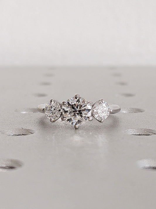1.2 CT Round Solitaire Moissanite Engagement Ring