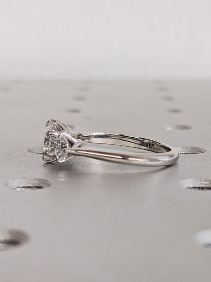 1.2 CT Round Solitaire Moissanite Engagement Ring