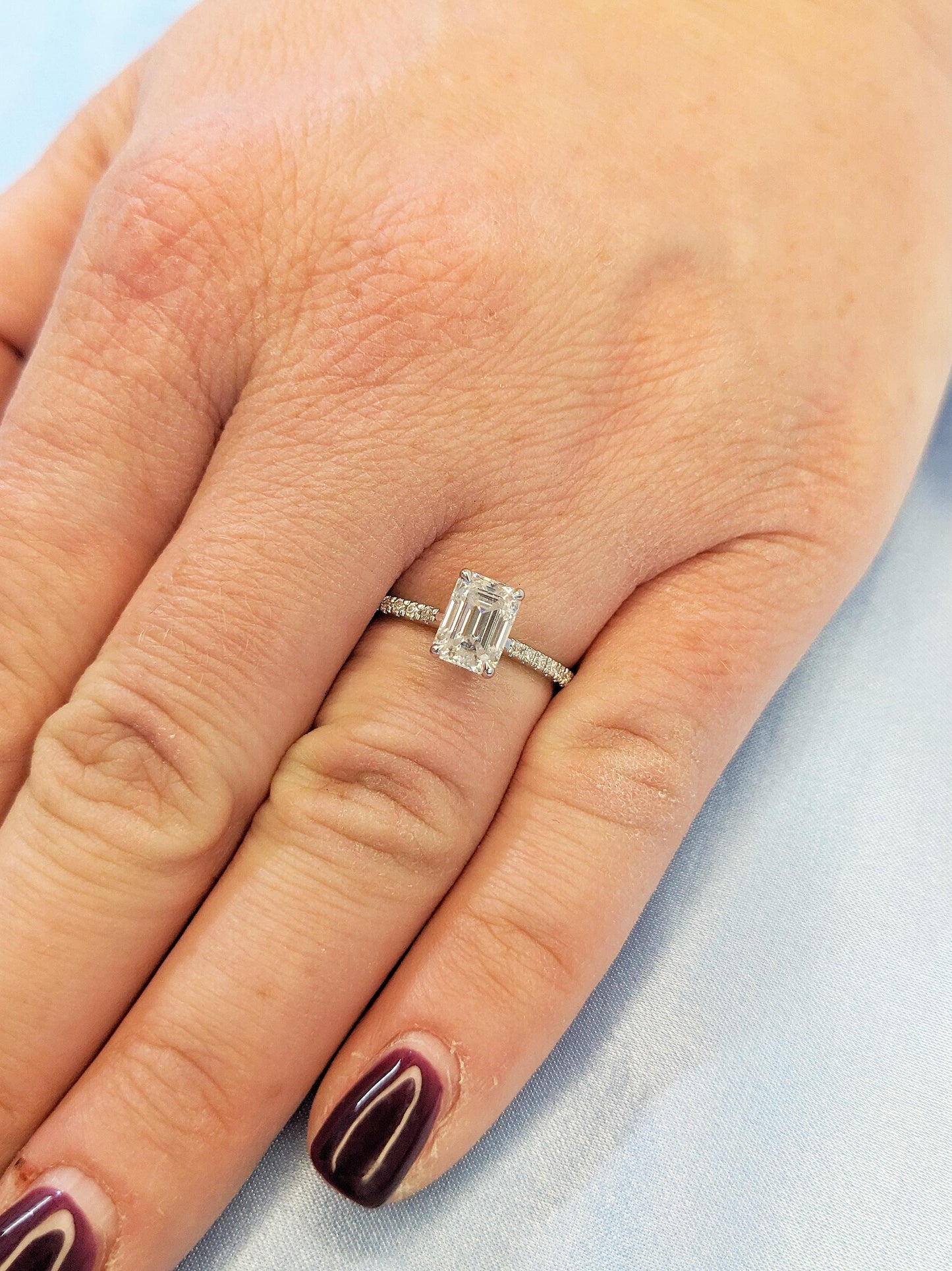 1.2 CT Round Solitaire Moissanite Engagement Ring
