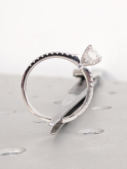 1.2 CT Round Solitaire Moissanite Engagement Ring