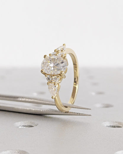 1.2 CT Round Solitaire Moissanite Engagement Ring
