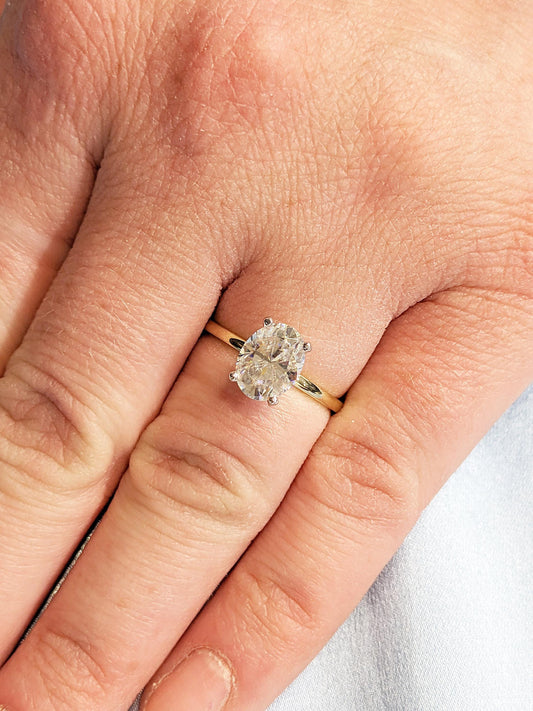1.2 CT Round Solitaire Moissanite Engagement Ring