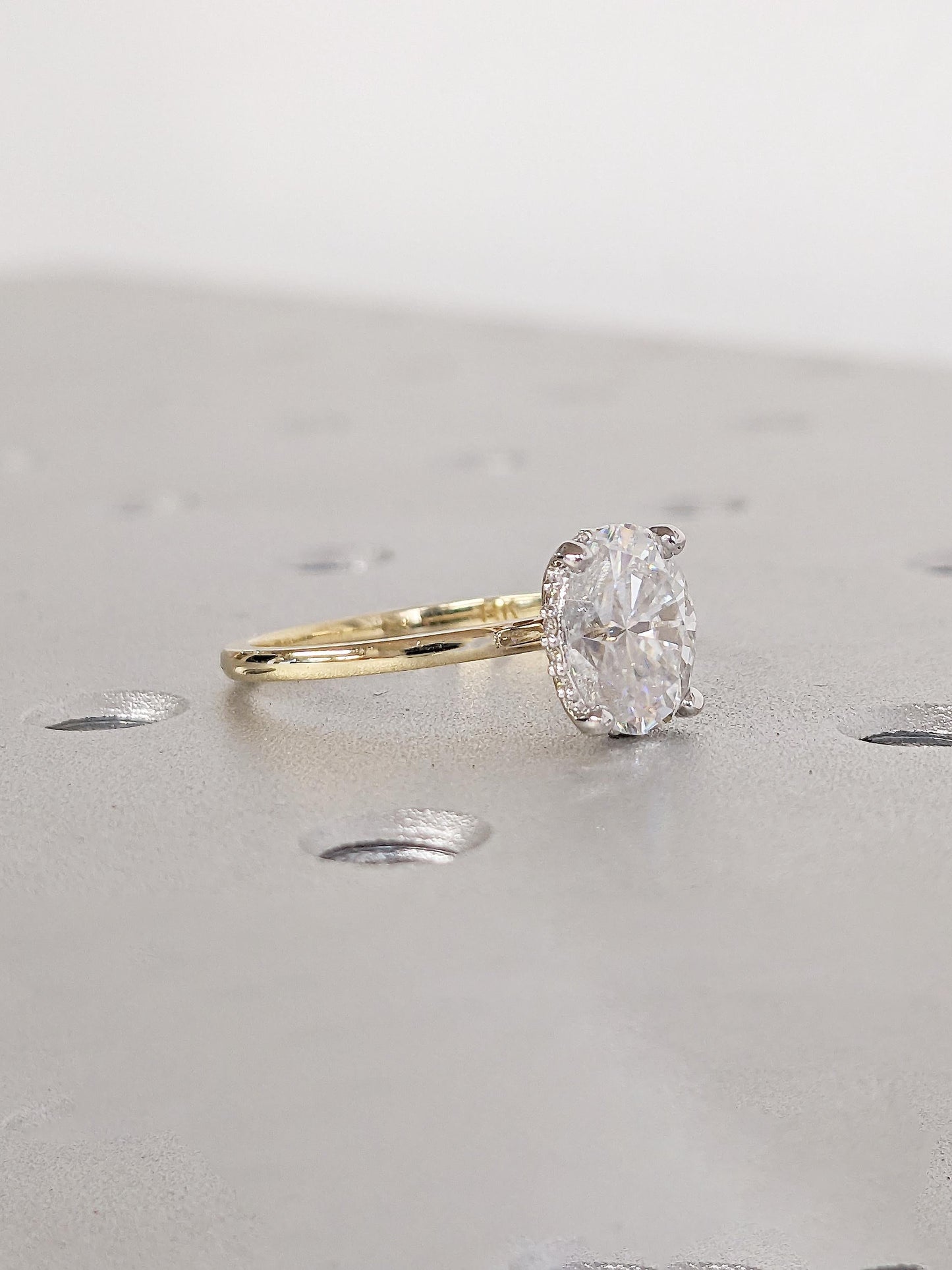 1.2 CT Round Solitaire Moissanite Engagement Ring
