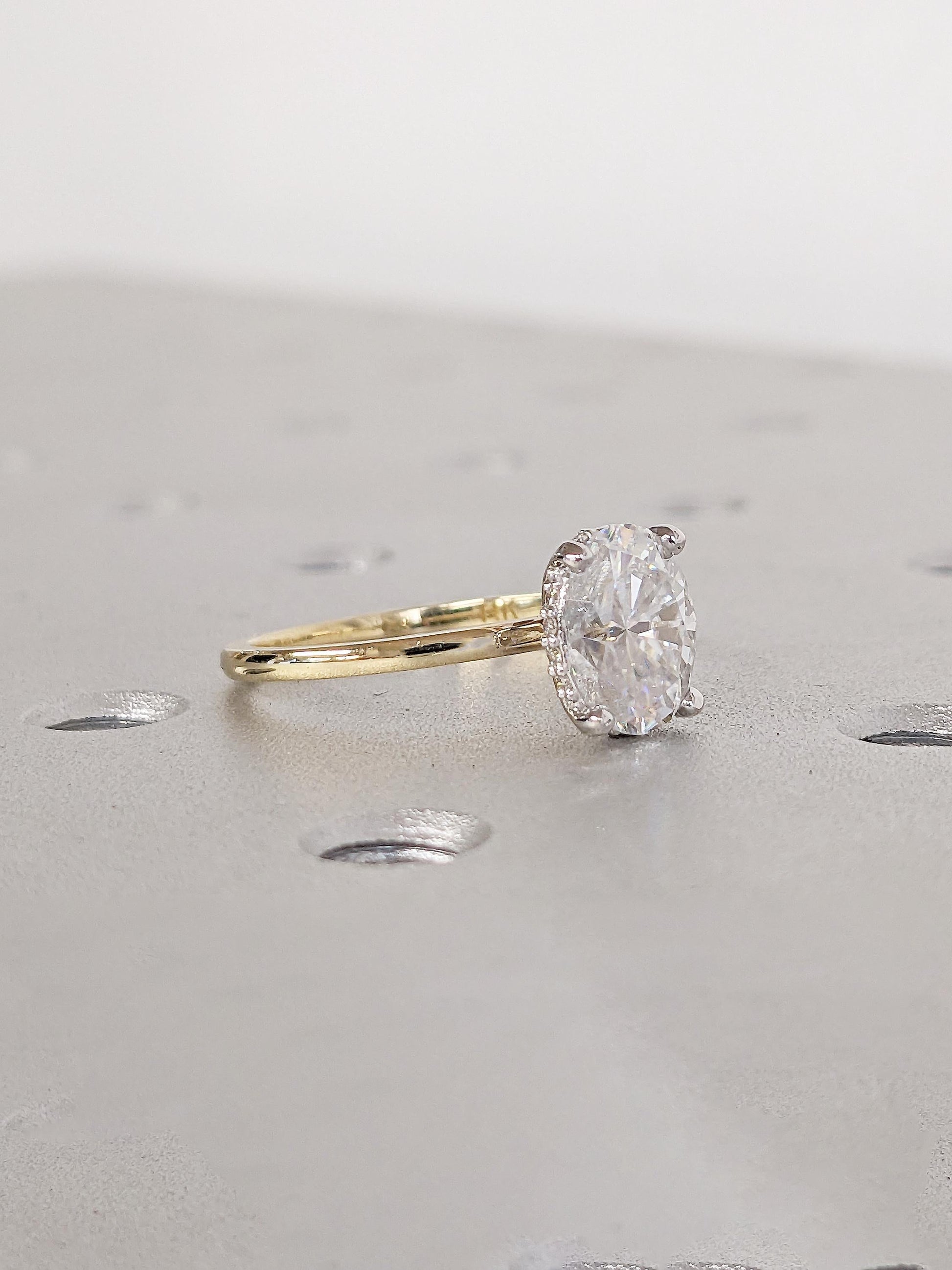 1.2 CT Round Solitaire Moissanite Engagement Ring