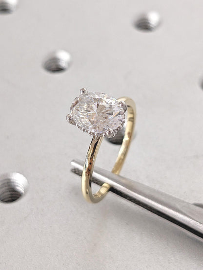 1.2 CT Round Solitaire Moissanite Engagement Ring