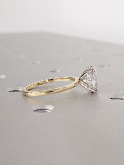 1.2 CT Round Solitaire Moissanite Engagement Ring