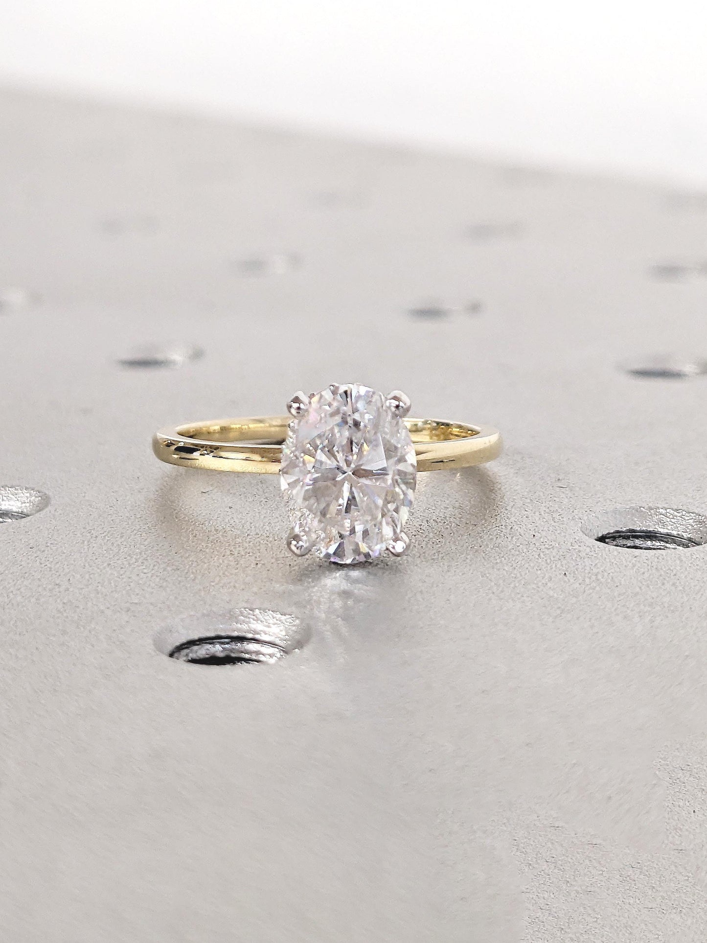 1.2 CT Round Solitaire Moissanite Engagement Ring