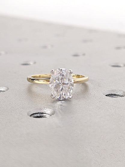 1.2 CT Round Solitaire Moissanite Engagement Ring