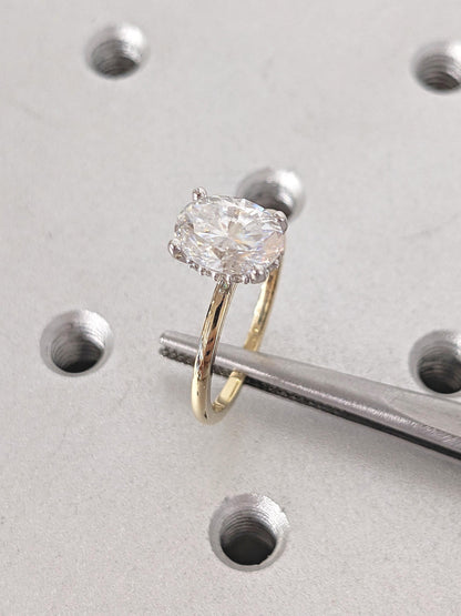 1.2 CT Round Solitaire Moissanite Engagement Ring