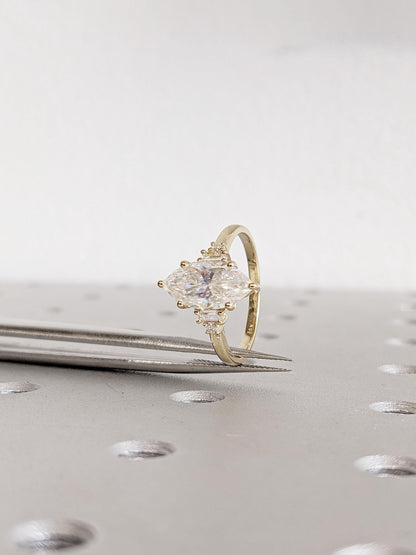1.2 CT Round Solitaire Moissanite Engagement Ring
