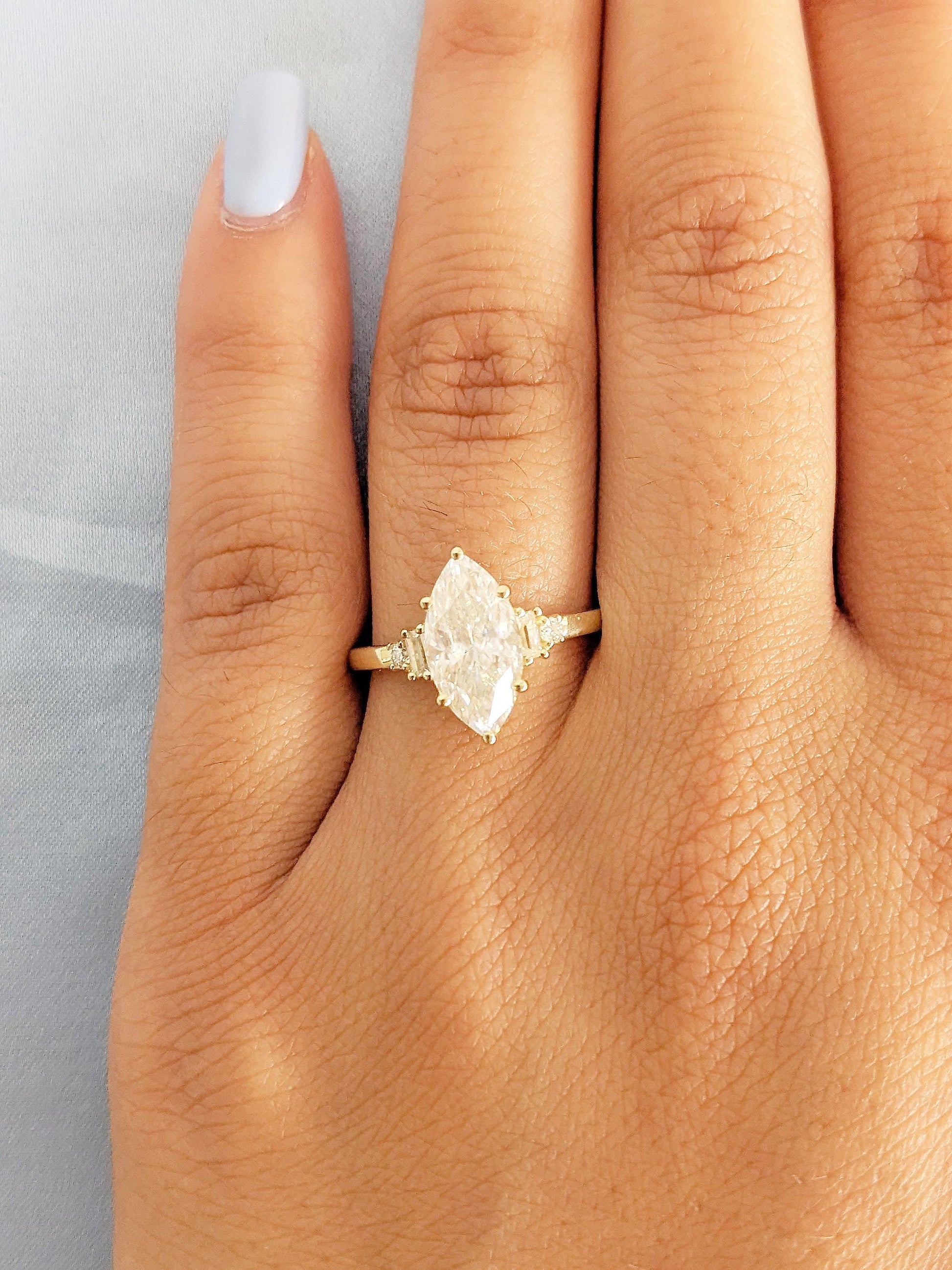 1.2 CT Round Solitaire Moissanite Engagement Ring