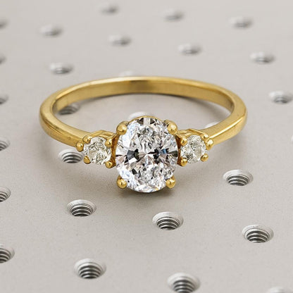 1.2 CT Round Solitaire Moissanite Engagement Ring