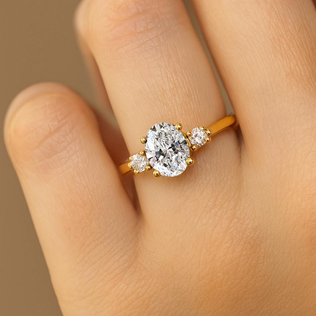 1.2 CT Round Solitaire Moissanite Engagement Ring