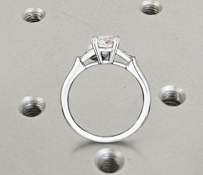 1.2 CT Round Solitaire Moissanite Engagement Ring