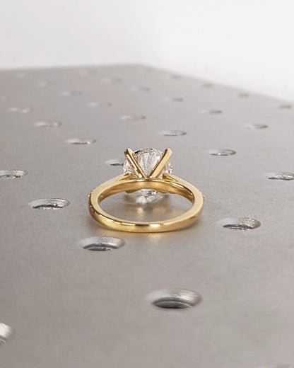 1.2 CT Round Solitaire Moissanite Engagement Ring