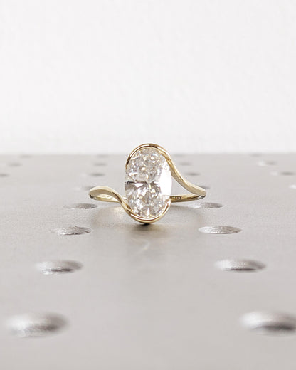 1.2 CT Round Solitaire Moissanite Engagement Ring