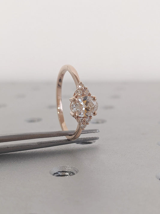 1.2 CT Round Solitaire Moissanite Engagement Ring