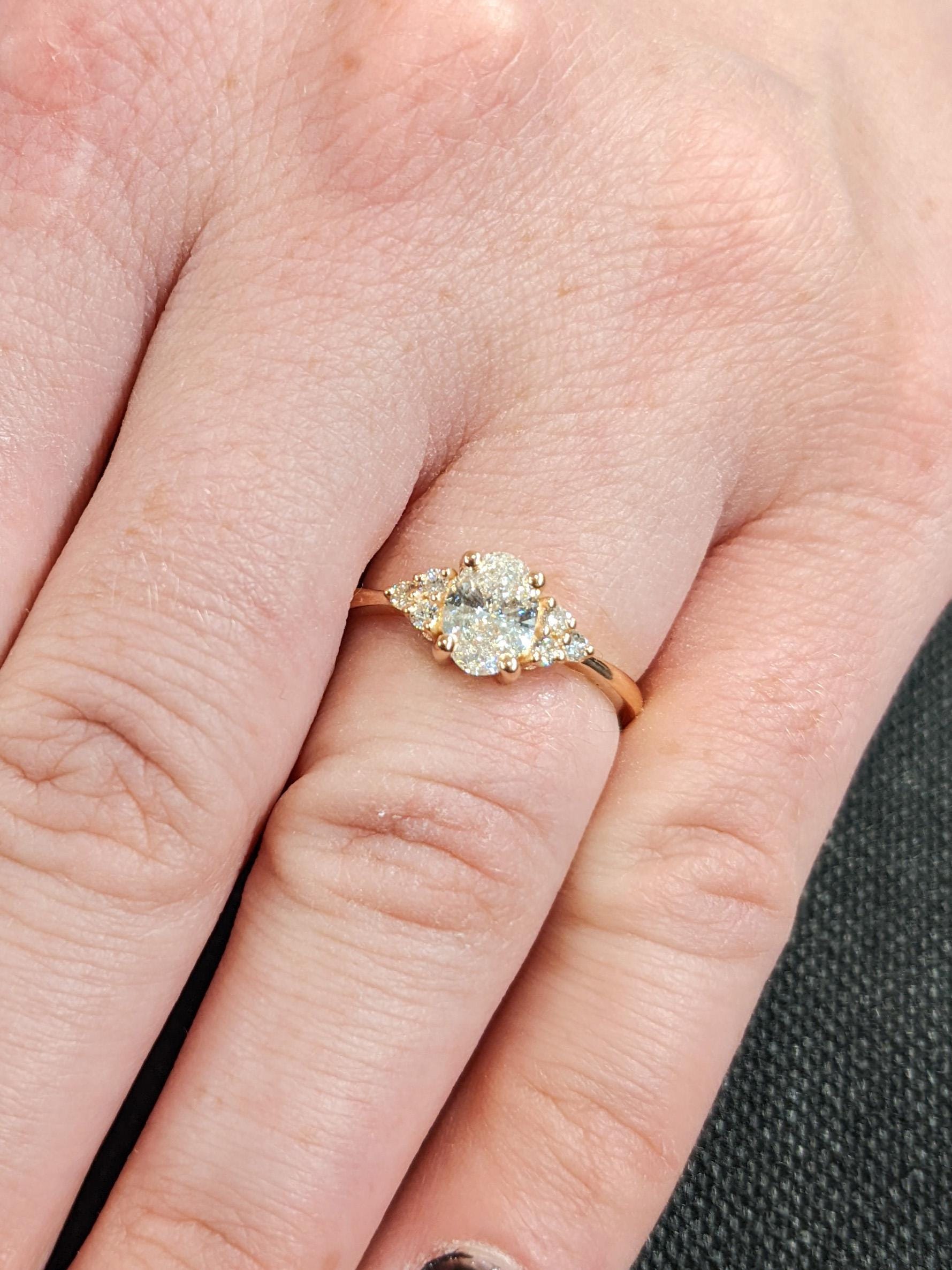 1.2 CT Round Solitaire Moissanite Engagement Ring