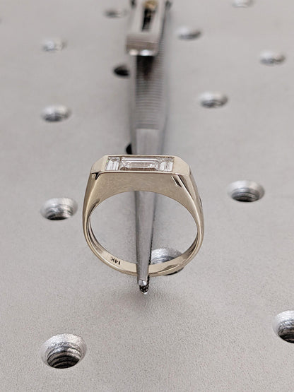 1.2 CT Round Solitaire Moissanite Engagement Ring