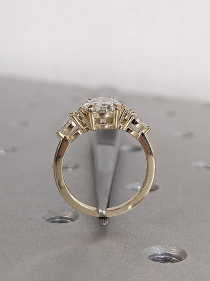 1.2 CT Round Solitaire Moissanite Engagement Ring