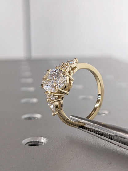 1.2 CT Round Solitaire Moissanite Engagement Ring