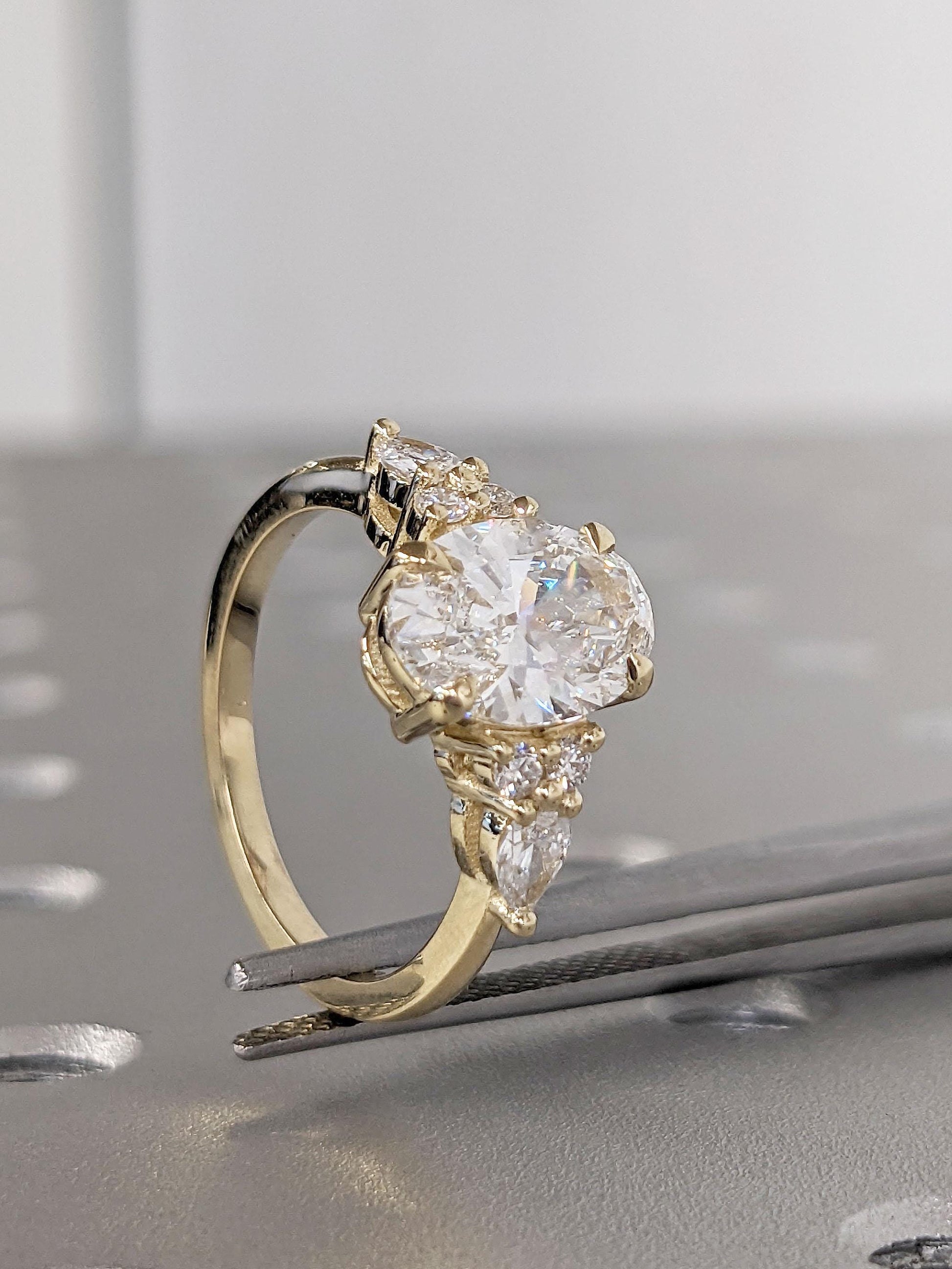 1.2 CT Round Solitaire Moissanite Engagement Ring