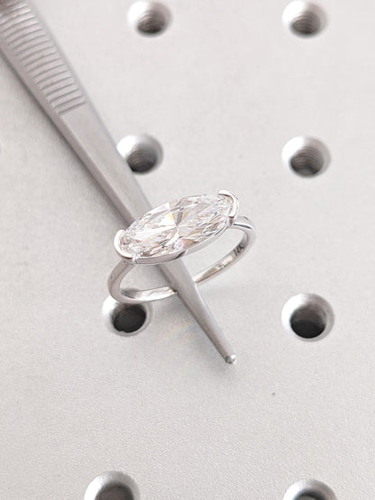 1.2 CT Round Solitaire Moissanite Engagement Ring
