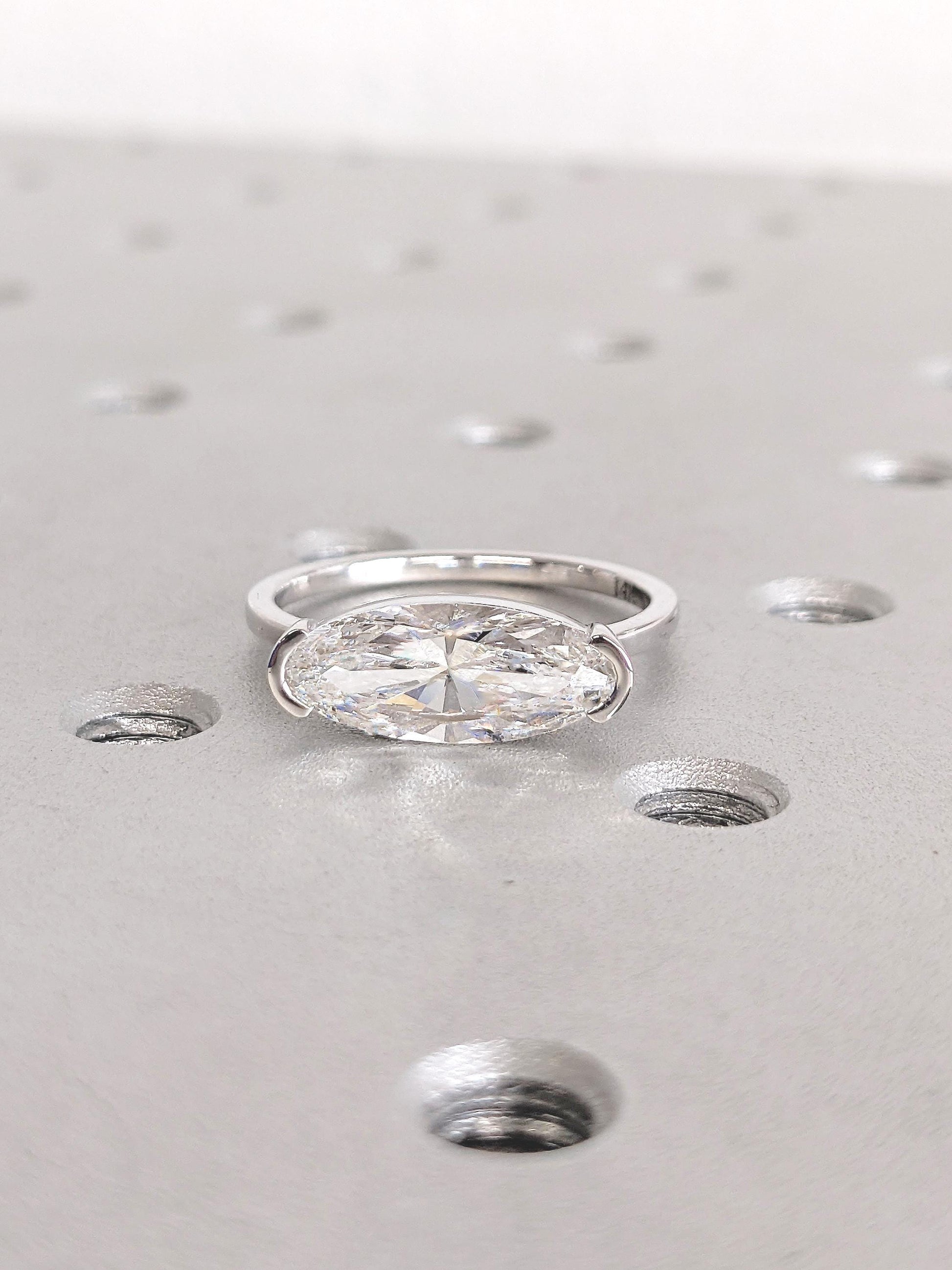 1.2 CT Round Solitaire Moissanite Engagement Ring